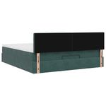 Casa si Gradina - Mobilier - Paturi si accesorii - Paturi - Cadru de pat otoman cu saltea verde inchis 160x200cm catifea - Infinity.ro