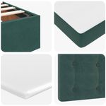 Casa si Gradina - Mobilier - Paturi si accesorii - Paturi - Cadru de pat otoman cu saltea verde inchis 160x200cm catifea - Infinity.ro