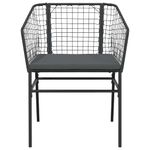 Casa si Gradina - Gradina si terasa - Mobilier exterior - Seturi mobila gradina - Set de sufragerie de gradina 5 piese neagra Sticla Poly Rattan - Infinity.ro