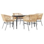 Casa si Gradina - Gradina si terasa - Mobilier exterior - Seturi mobila gradina - Set mobilier de gradina cu perne 5 piese maro sticla polirattan - Infinity.ro