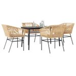 Casa si Gradina - Gradina si terasa - Mobilier exterior - Seturi mobila gradina - Set mobilier de gradina cu perne 5 piese maro sticla polirattan - Infinity.ro