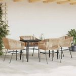 Casa si Gradina - Gradina si terasa - Mobilier exterior - Seturi mobila gradina - Set mobilier de gradina cu perne 5 piese maro sticla polirattan - Infinity.ro