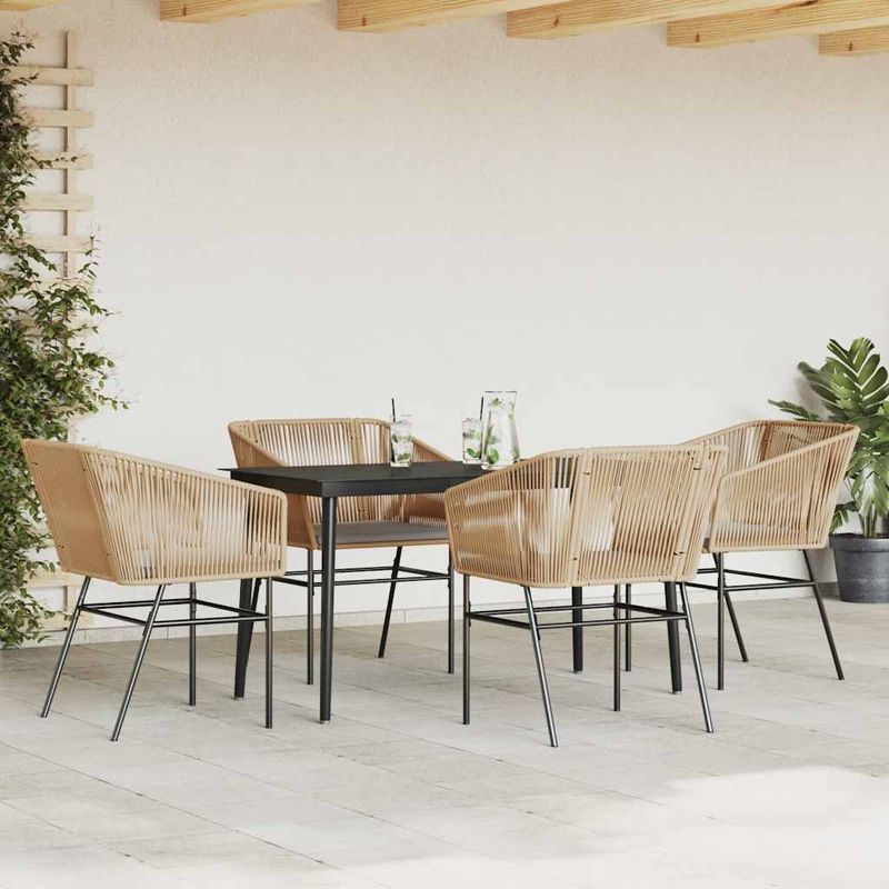 Casa si Gradina - Gradina si terasa - Mobilier exterior - Seturi mobila gradina - Set mobilier de gradina cu perne 5 piese maro sticla polirattan - Infinity.ro