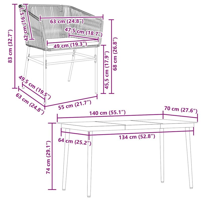 Casa si Gradina - Gradina si terasa - Mobilier exterior - Seturi mobila gradina - Set mobilier de gradina cu perne 5 piese maro sticla polirattan - Infinity.ro