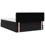 Casa si Gradina - Mobilier - Paturi si accesorii - Paturi - Cadru pat otoman cu saltea, catifea neagra 140x200cm - Infinity.ro