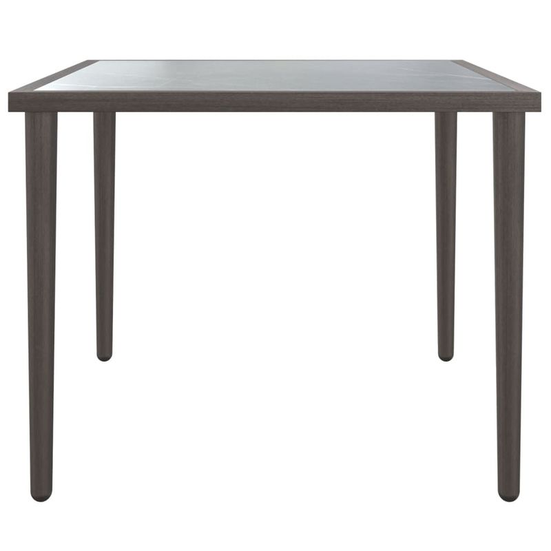 Casa si Gradina - Gradina si terasa - Mobilier exterior - Canapele si fotolii gradina - Masa de gradina, gri, 48x48x37 cm, otel - Infinity.ro