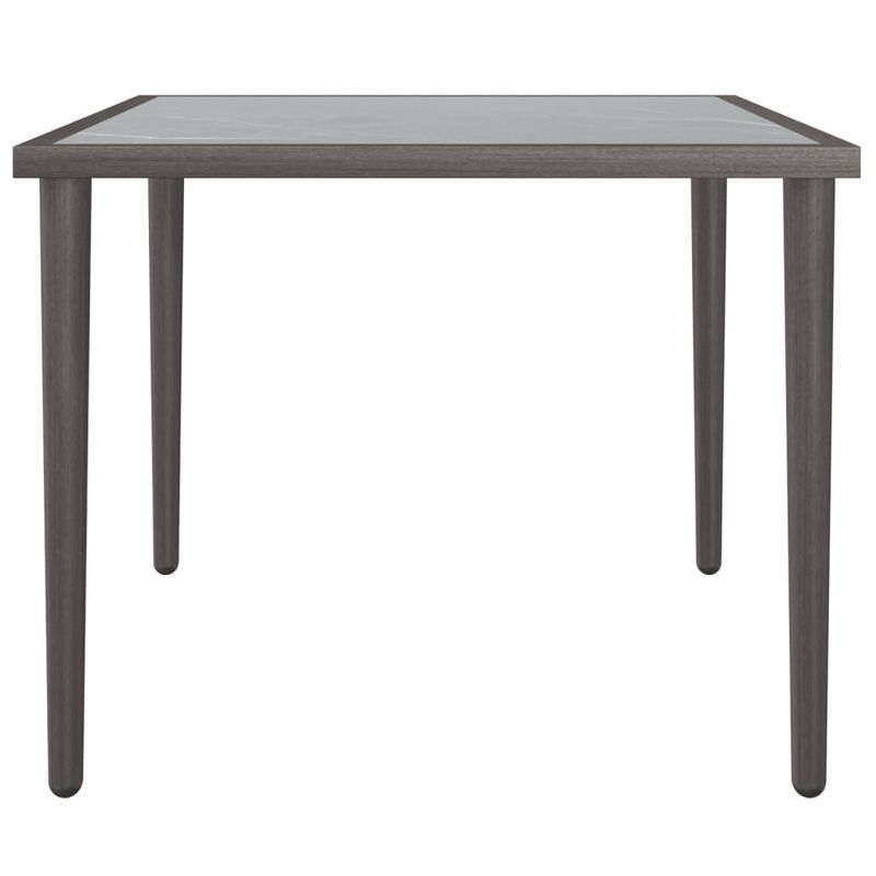 Casa si Gradina - Gradina si terasa - Mobilier exterior - Canapele si fotolii gradina - Masa de gradina, gri, 48x48x37 cm, otel - Infinity.ro