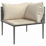 Casa si Gradina - Gradina si terasa - Mobilier exterior - Seturi mobila gradina - Set mobilier de gradina cu perne, 3 piese, gri, poliratan - Infinity.ro