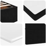 Casa si Gradina - Mobilier - Paturi si accesorii - Paturi - Cadru pat otoman cu saltea, catifea neagra 140x200cm - Infinity.ro