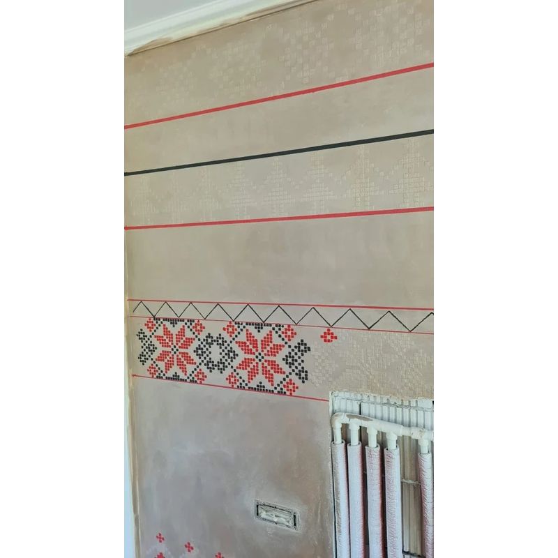 Casa si Gradina - Decoratiuni - DIY - Sabloane decorative pereti - Sablon 340x250x0.7mm, Motiv Traditional Romanesc, Refolosibil MX70003, 28 x 18 cm - Infinity.ro