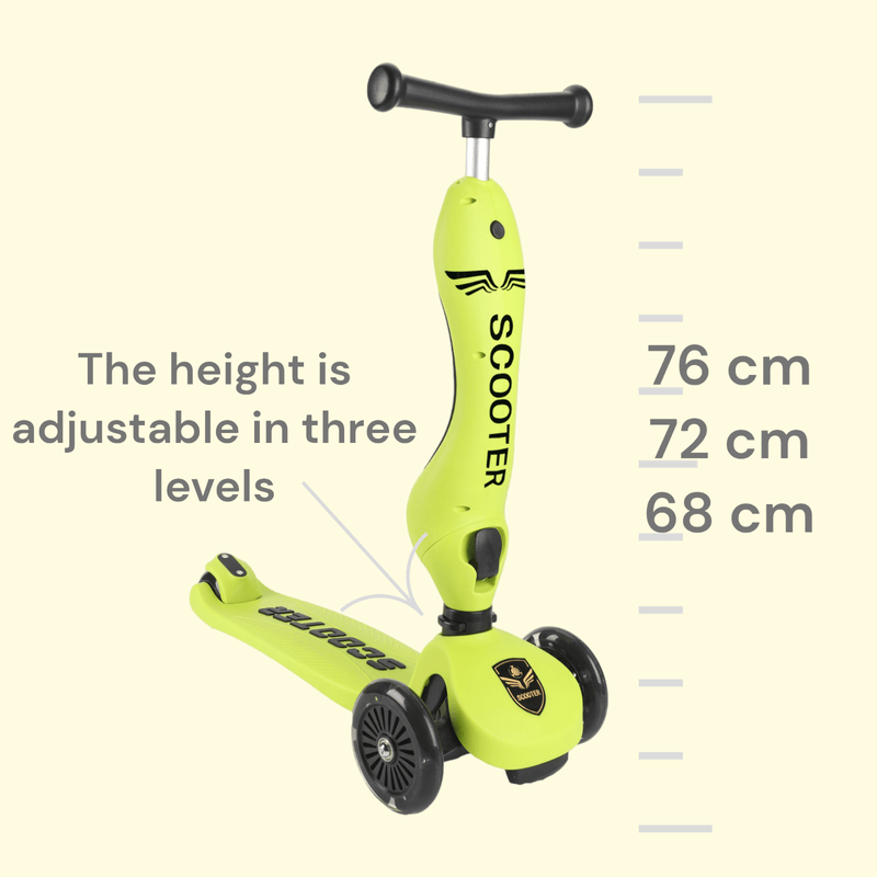 Sport si Outdoor - Role, trotinete si skateboard - Trotinete copii - Trotineta 3in1 transformabila in tricicleta, maner reglabil de impins pentru parinti, roti iluminate in miscare, verde - Infinity.ro