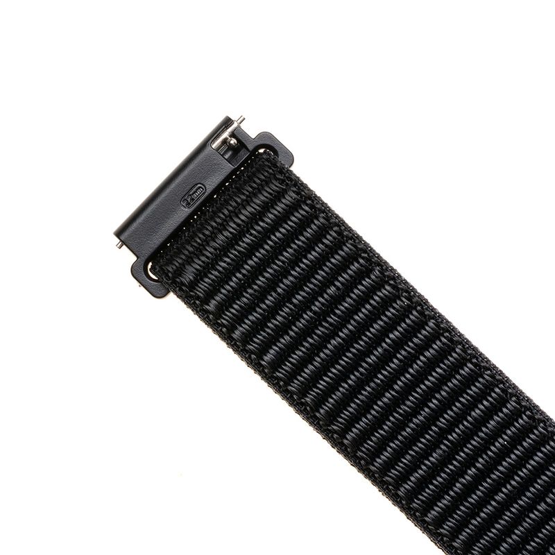 Laptop, Telefoane si Tablete - Wearables si gadgeturi - Wearables - Accesorii wearables - Curea ONSG® pentru Samsung Galaxy Watch 4/5/Active 2, Huawei Watch GT 3 42mm/GT 3 Pro 43mm, Q69, Nylon, Black - Infinity.ro
