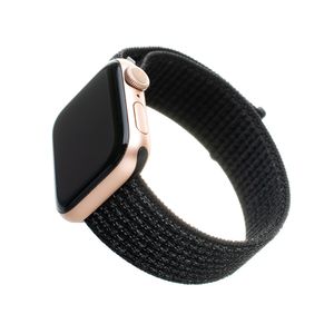 Curea ONSG® pentru Apple Watch 1/2/3/4/5/6/7/8/9/10/SE/SE 2 38/40/41/42mm, Q52, Nylon, Reflective Black