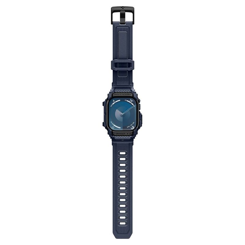 Laptop, Telefoane si Tablete - Wearables si gadgeturi - Wearables - Accesorii wearables - Husa ONSG® pentru Apple Watch 10 46mm + Curea, Q75, Poliuretan, Navy Blue - Infinity.ro