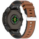 Laptop, Telefoane si Tablete - Wearables si gadgeturi - Wearables - Accesorii wearables - Curea ONSG® pentru Garmin Fenix 3/3 HR/5X/5X Plus/6X/6X Pro/7X/7X Pro Solar, J80, Piele ecologica, Brown - Infinity.ro