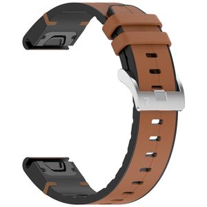 Curea ONSG® pentru Garmin Fenix 3/3 HR/5X/5X Plus/6X/6X Pro/7X/7X Pro Solar, J80, Piele ecologica, Brown