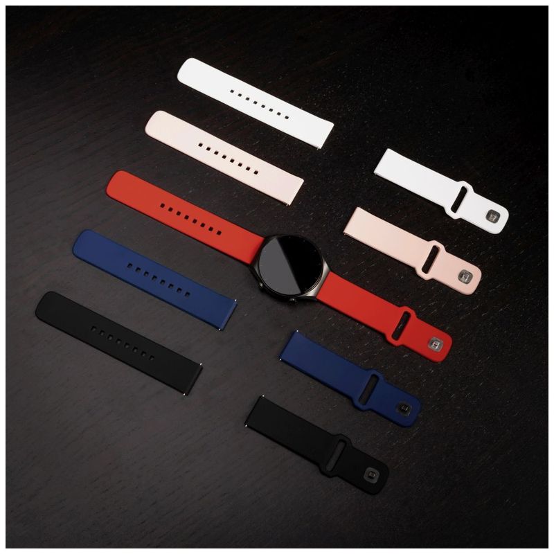 Laptop, Telefoane si Tablete - Wearables si gadgeturi - Wearables - Accesorii wearables - Curea ONSG® pentru Samsung Galaxy Watch 4/5/Active 2, Huawei Watch GT 3 42mm/GT 3 Pro 43mm, Q41, Silicon, Pink - Infinity.ro