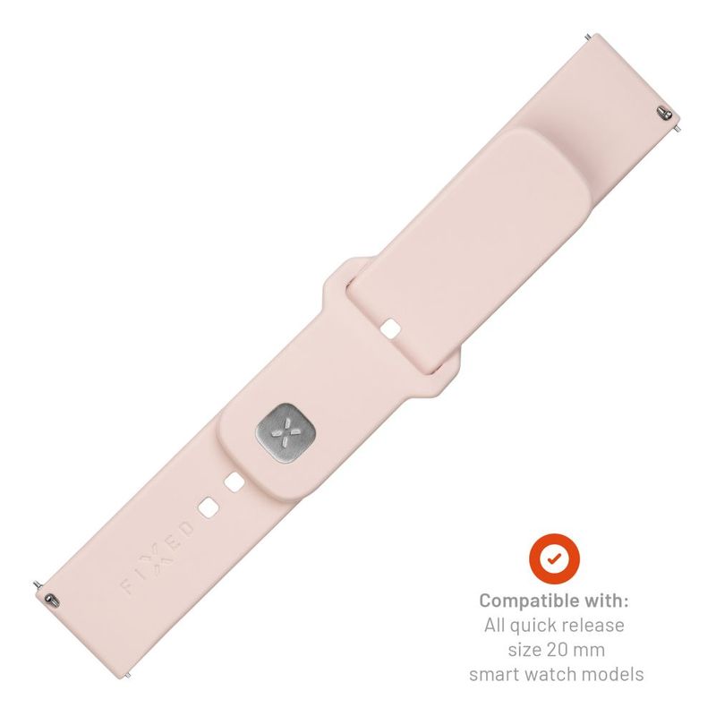 Laptop, Telefoane si Tablete - Wearables si gadgeturi - Wearables - Accesorii wearables - Curea ONSG® pentru Samsung Galaxy Watch 4/5/Active 2, Huawei Watch GT 3 42mm/GT 3 Pro 43mm, Q41, Silicon, Pink - Infinity.ro