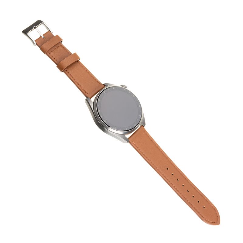 Laptop, Telefoane si Tablete - Wearables si gadgeturi - Wearables - Accesorii wearables - Curea ONSG® pentru Samsung Galaxy Watch 4/5/Active 2, Huawei Watch GT 3 42mm/GT 3 Pro 43mm, J76, Piele naturala, Brown - Infinity.ro