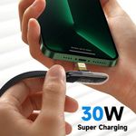 Laptop, Telefoane si Tablete - Telefoane mobile si accesorii - Accesorii Telefoane - Cabluri si adaptoare telefoane - Cablu de Date cu Mufe USB, Lightning, 1m, X5, Nailon, Black - Infinity.ro