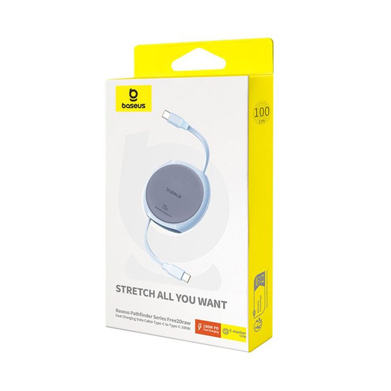 Laptop, Telefoane si Tablete - Telefoane mobile si accesorii - Accesorii Telefoane - Cabluri si adaptoare telefoane - Cablu Type-C la Type-C, 100W, 1m, A78, Policarbonat, Baseus Pathfinder P10368400311 00, A78, Policarbonat, Galaxy Blue - Infinity.ro