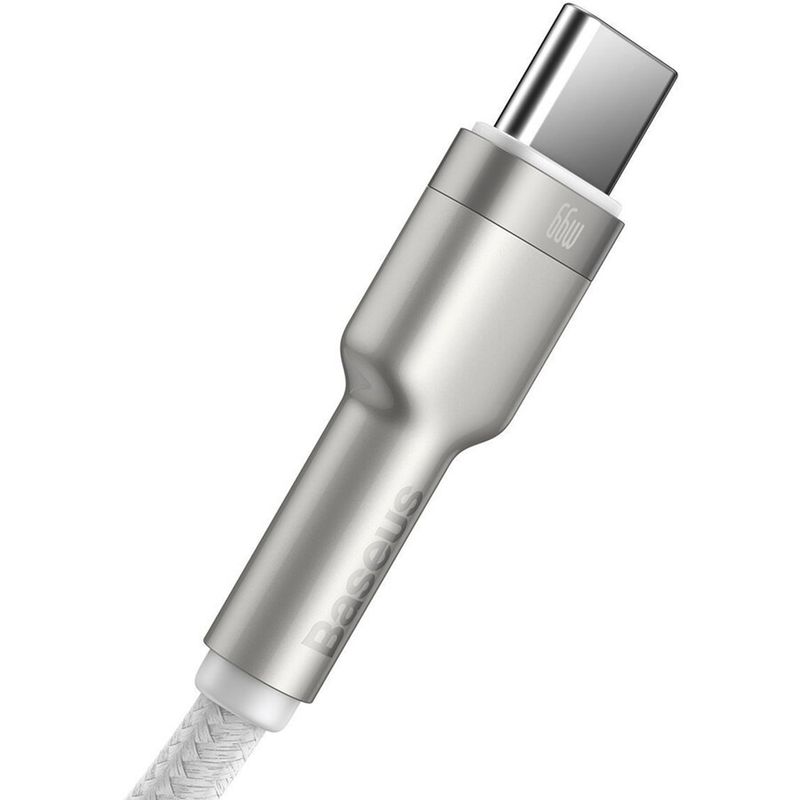Laptop, Telefoane si Tablete - Telefoane mobile si accesorii - Accesorii Telefoane - Cabluri si adaptoare telefoane - Cablu de Date USB la Type-C 66W, 2m, A63, Nailon, Baseus Cafule CAKF000202, A63, Nailon, White - Infinity.ro