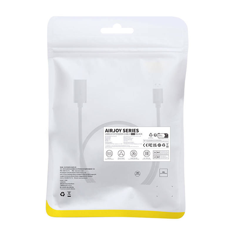 Laptop, Telefoane si Tablete - Telefoane mobile si accesorii - Accesorii Telefoane - Cabluri si adaptoare telefoane - Cablu Extensie USB la USB, 0.5m, A65, PVC, Black - Infinity.ro