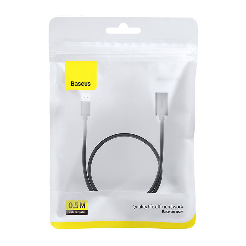 Laptop, Telefoane si Tablete - Telefoane mobile si accesorii - Accesorii Telefoane - Cabluri si adaptoare telefoane - Cablu Extensie USB la USB, 0.5m, A65, PVC, Black - Infinity.ro