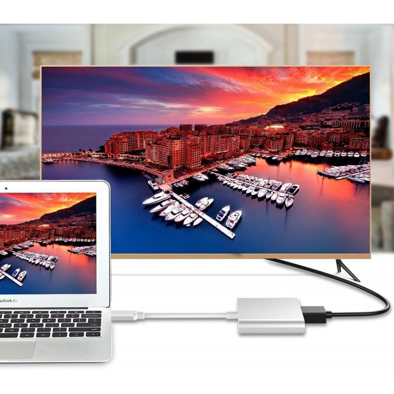 PC, gaming si accesorii - Retelistica - Hub-uri - Adaptor multifunctional 3 in 1 USB-C la HDMI Techstar® ZFZ3IN1, HDMI 4K, 1 x USB 3.0, PD Port, Compatibil HD TV - Infinity.ro