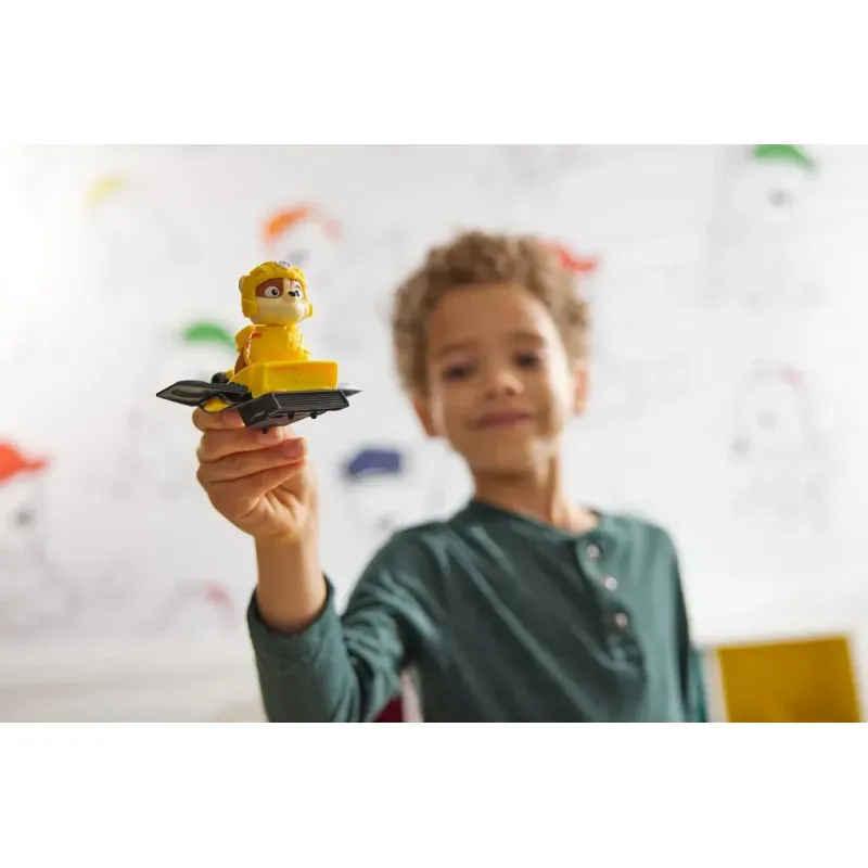 Jucarii, Copii si Bebe - Jucarii si jocuri - Figurine - Patrula Catelusilor Action Pups Set Vehicul De Salvare Hoverboard Si Figurina Rubble 5 Cm - Infinity.ro