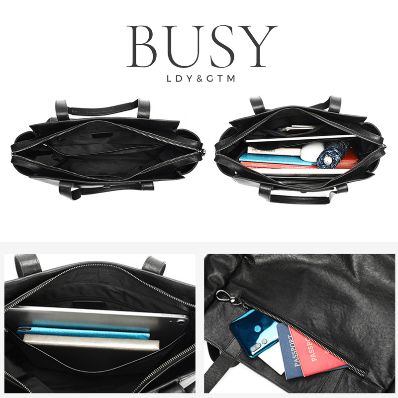 Laptop, Telefoane si Tablete - Laptopuri si accesorii - Accesorii Laptop - Genti laptop - Geanta din piele naturala, Glide, de umar, compatibila laptop 15 inch, negru - Infinity.ro