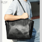 Laptop, Telefoane si Tablete - Laptopuri si accesorii - Accesorii Laptop - Genti laptop - Geanta din piele naturala, Glide, de umar, compatibila laptop 15 inch, negru - Infinity.ro