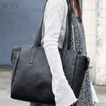 Laptop, Telefoane si Tablete - Laptopuri si accesorii - Accesorii Laptop - Genti laptop - Geanta din piele naturala, Glide, de umar, compatibila laptop 15 inch, negru - Infinity.ro