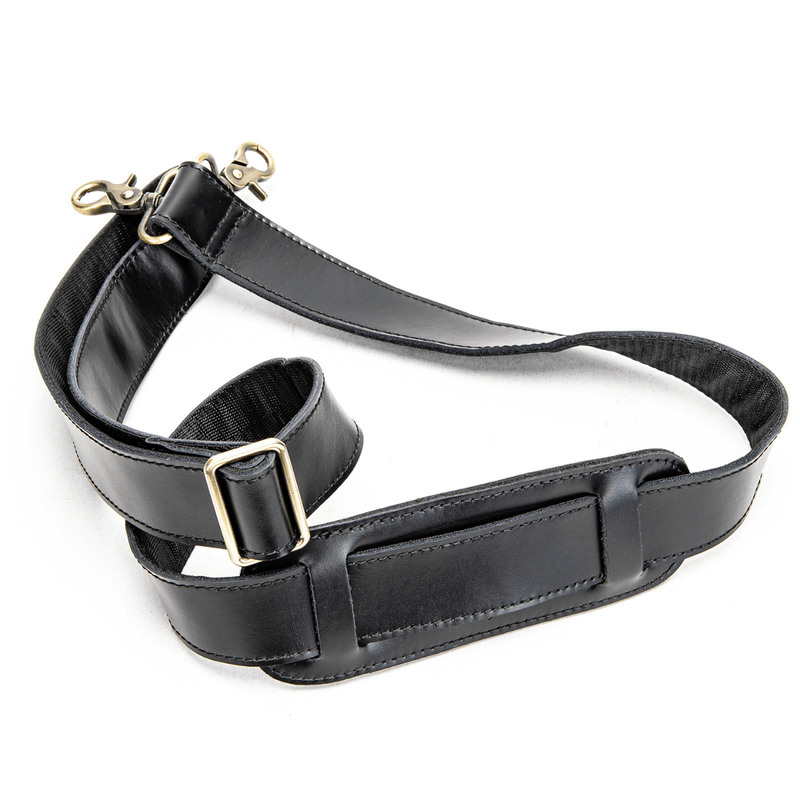 Fashion, accesorii si bijuterii - Barbati - Accesorii barbati - Portofele barbati - Curea de umar din piele naturala CrazyHorse, pentru serviete, genti, genti de voiaj, negru - Infinity.ro