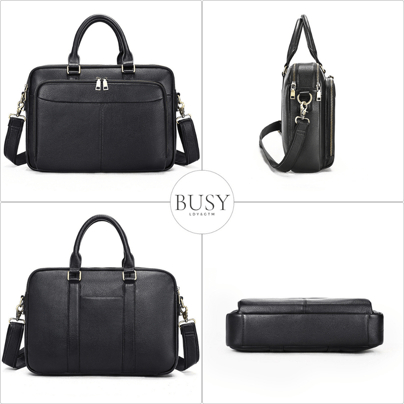 Laptop, Telefoane si Tablete - Laptopuri si accesorii - Accesorii Laptop - Genti laptop - Servieta Laptop 15.6 Inch, Prestige, din Piele Naturala, Design Business - Infinity.ro