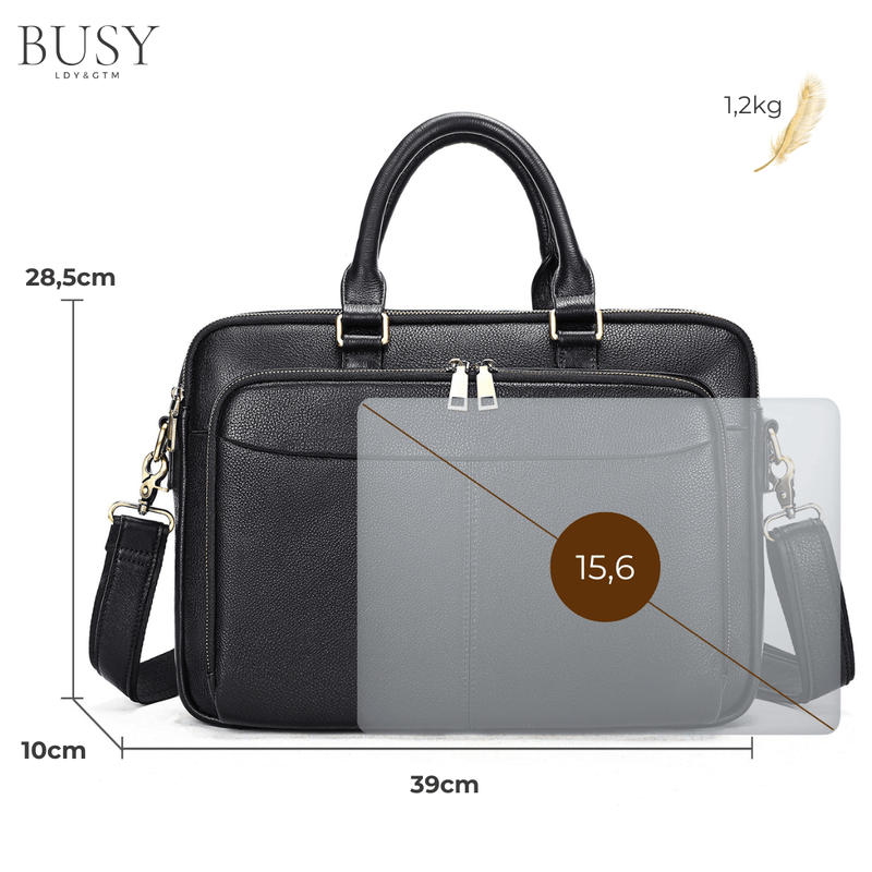 Laptop, Telefoane si Tablete - Laptopuri si accesorii - Accesorii Laptop - Genti laptop - Servieta Laptop 15.6 Inch, Prestige, din Piele Naturala, Design Business - Infinity.ro