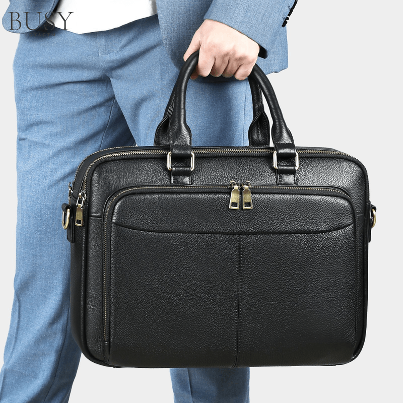 Laptop, Telefoane si Tablete - Laptopuri si accesorii - Accesorii Laptop - Genti laptop - Servieta Laptop 15.6 Inch, Prestige, din Piele Naturala, Design Business - Infinity.ro