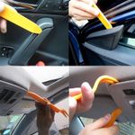 Auto si Moto - Reparatii si depanare - Scule auto - Scule si truse auto - Set 4 piese pentru demontare tapiterie sau elemente auto de interior, Techstar® D0085-1, plastic, portocaliu - Infinity.ro