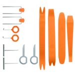 Auto si Moto - Reparatii si depanare - Scule auto - Scule si truse auto - Set 12 piese pentru demontare tapiterie sau elemente auto de interior, Techstar® D0087, plastic, portocaliu - Infinity.ro