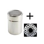 Casa si Gradina - Bucatarie si vesela - Ustensile bucatarie - Site bucatarie, strecuratori si accesorii - Set Sita pentru decorat cafeaua din inox + 16 forme - Infinity.ro