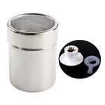 Casa si Gradina - Bucatarie si vesela - Ustensile bucatarie - Site bucatarie, strecuratori si accesorii - Set Sita pentru decorat cafeaua din inox + 16 forme - Infinity.ro
