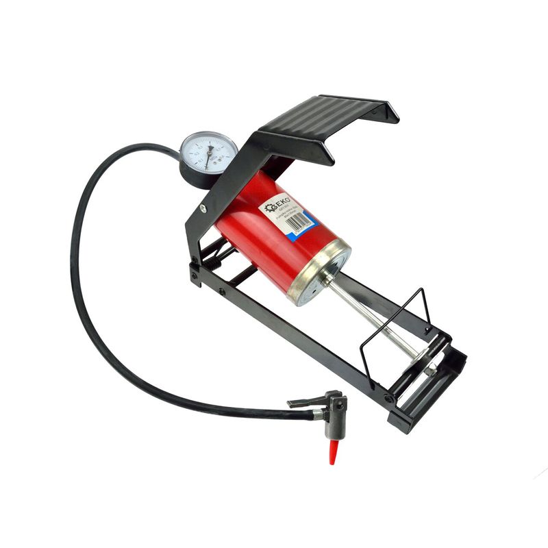 Sport si Outdoor - Ciclism - Accesorii pentru biciclete - Pompe biciclete - Pompa de picior cu un piston 80x130mm, GEKO G01303 - Infinity.ro