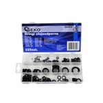 Casa si Gradina - Sanitare - Lavoar baie si accesorii - Accesorii baterii sanitare - Set garnituri din cauciuc 225 piese, 18 dimensiuni, Geko G02819 - Infinity.ro