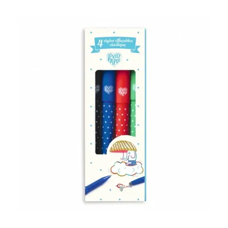 Carti si Birotica - Birotica - Instrumente de scris - Pixuri si stilouri - Set 4 pixuri cu radiera - Infinity.ro