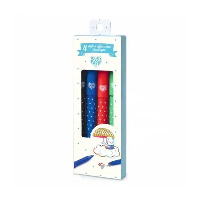 Carti si Birotica - Birotica - Instrumente de scris - Pixuri si stilouri - Set 4 pixuri cu radiera - Infinity.ro