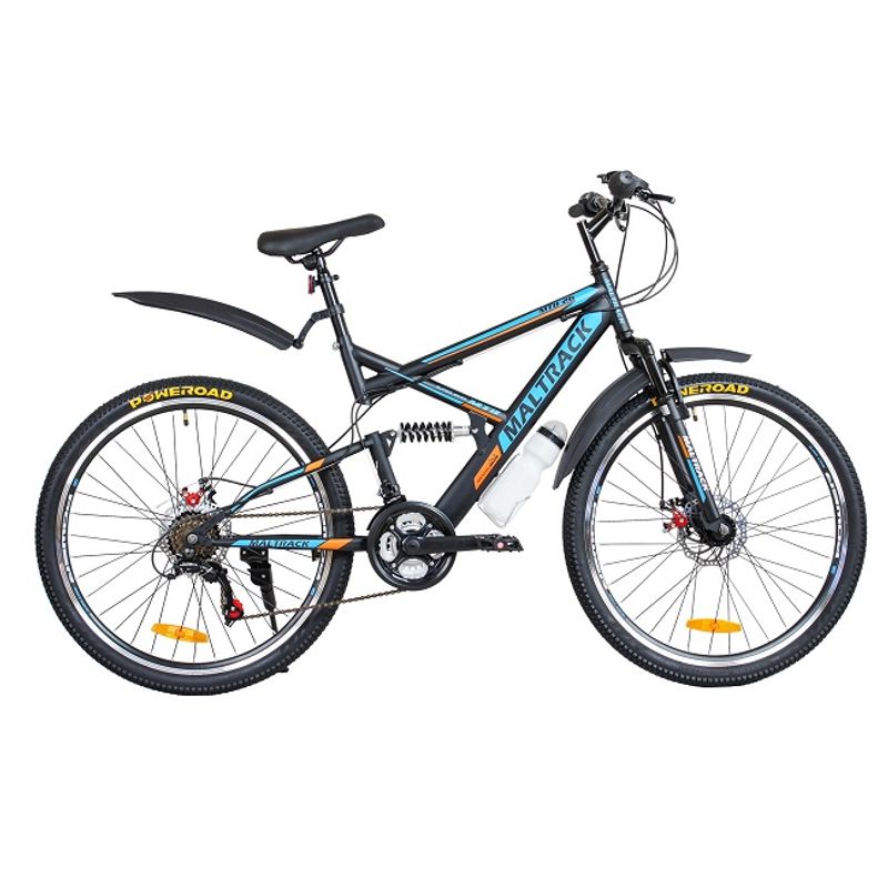 Sport si Outdoor - Ciclism - Biciclete pentru adulti - Mountainbike - Bicicleta MalTrack MTB 26” Target black-blue-orange Mountain Bike - Infinity.ro
