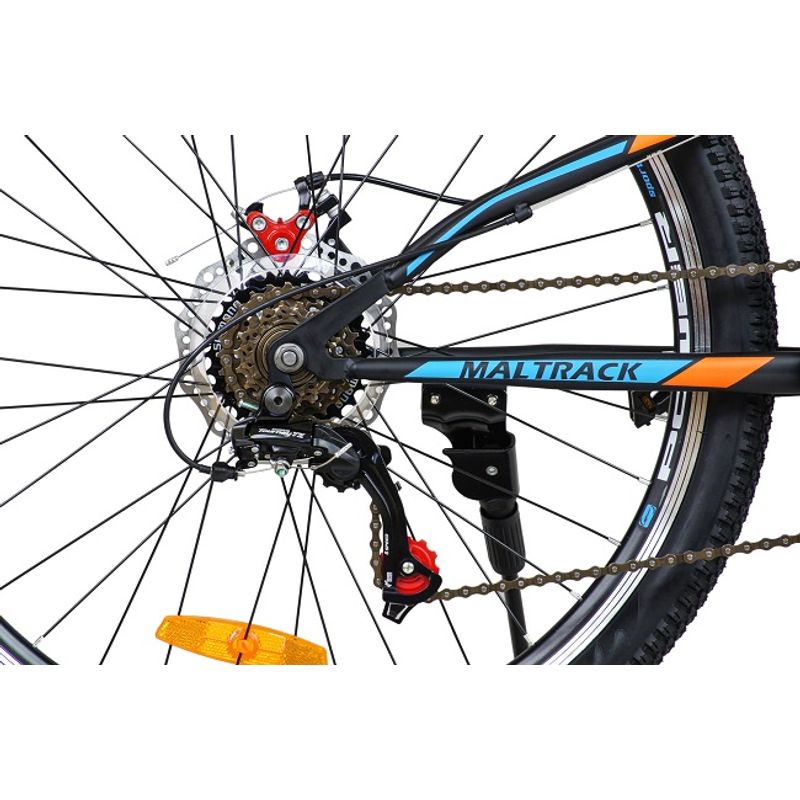 Sport si Outdoor - Ciclism - Biciclete pentru adulti - Mountainbike - Bicicleta MalTrack MTB 26” Target black-blue-orange Mountain Bike - Infinity.ro