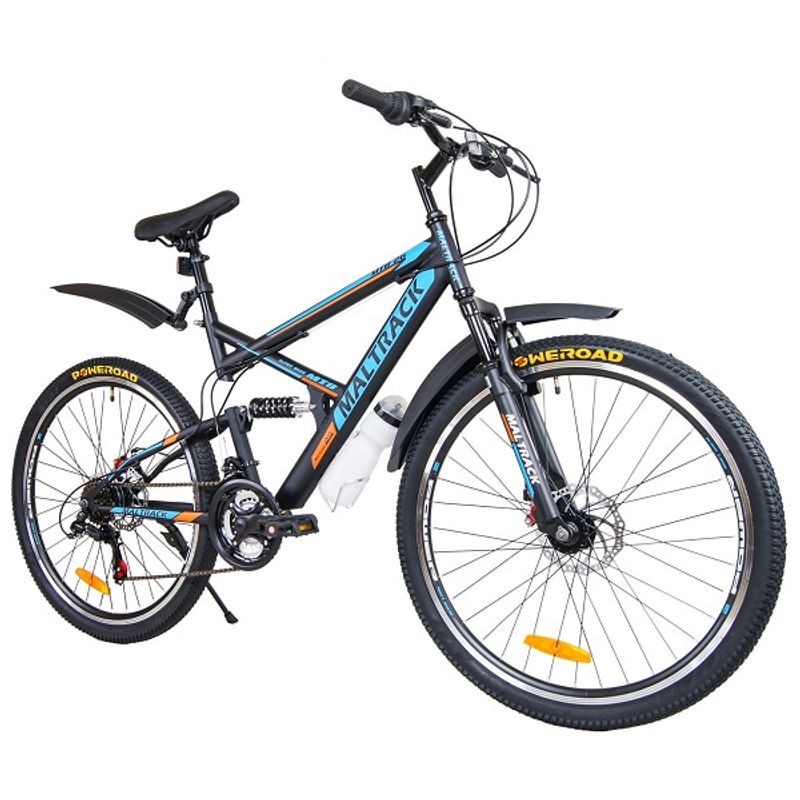 Sport si Outdoor - Ciclism - Biciclete pentru adulti - Mountainbike - Bicicleta MalTrack MTB 26” Target black-blue-orange Mountain Bike - Infinity.ro