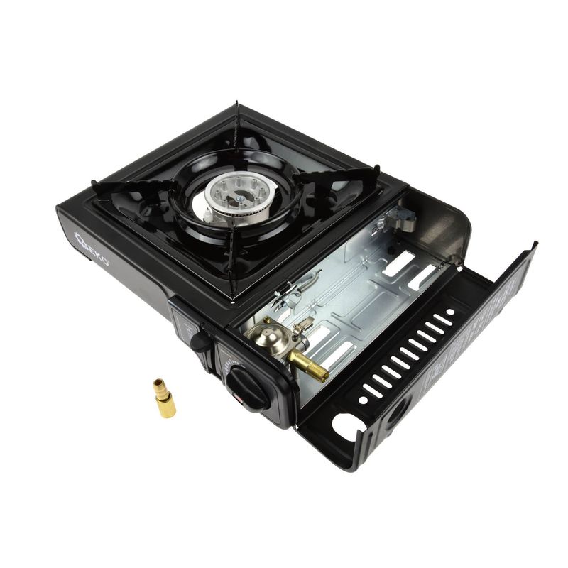 Sport si Outdoor - Camping - Bucatarie de camping - Arzatoare si accesorii - Aragaz portabil 2.5kW, 3.5 - 6.5 bari, Geko G80522 - Infinity.ro