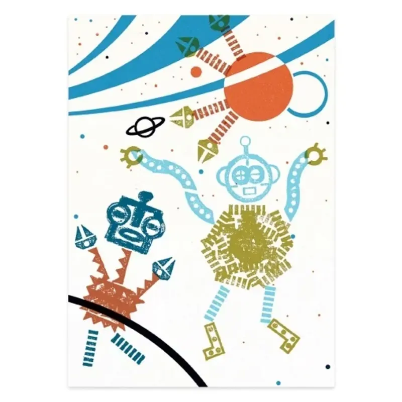 Jucarii, Copii si Bebe - Jucarii si jocuri - Jucarii & jocuri educative - Jocuri si jucarii educative - Joc creativ cu stampile Roboti extraterestri - Infinity.ro